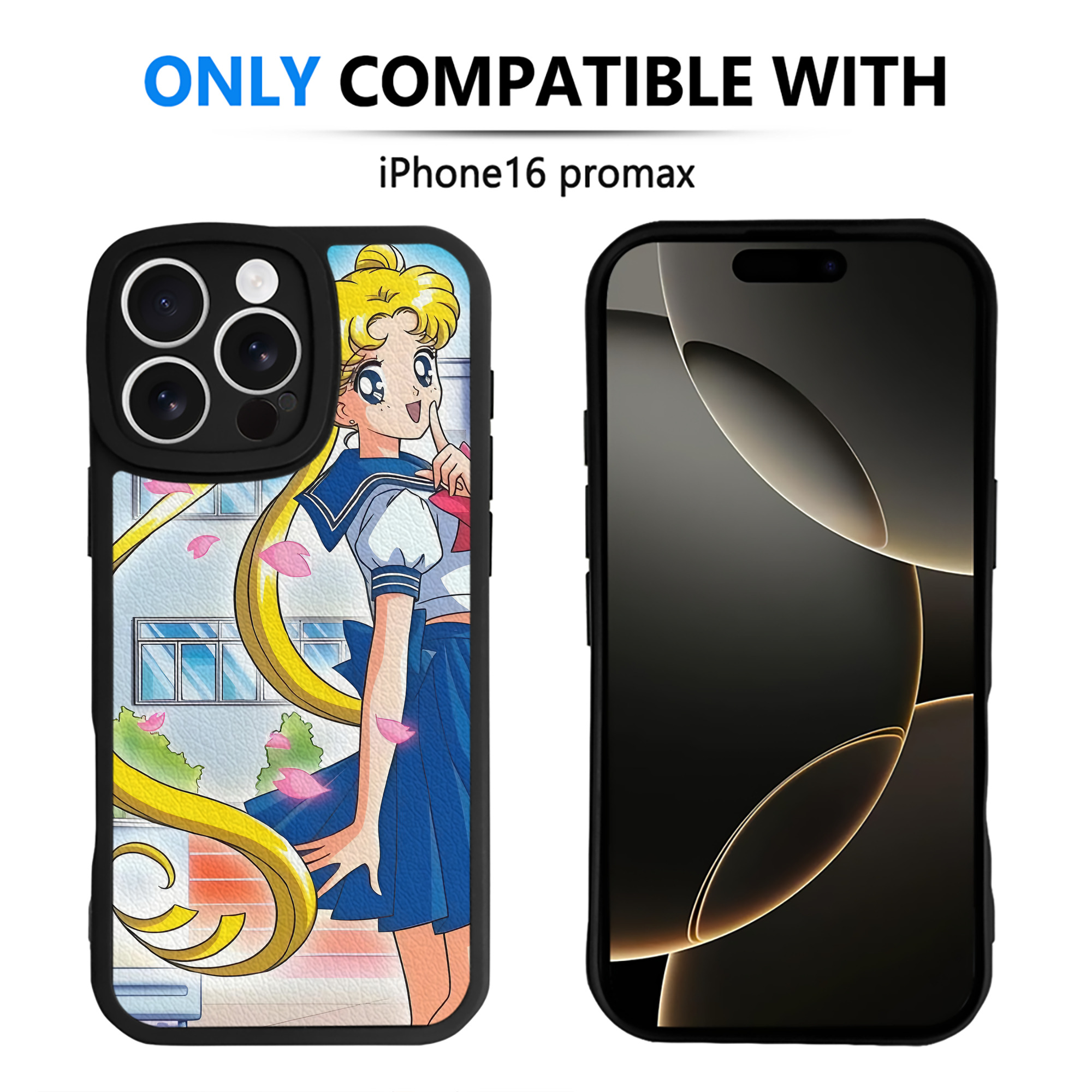 （画像用） 美少女戦士セーラームーン Sailor Moon 【iPhone 16シリーズ対応】シリコンスマホケース（レザー調） 材質：シリコン